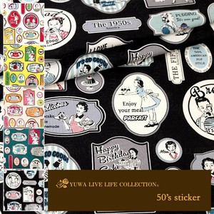 有輪商店 YUWA シャーティング "50's sticker" [E:Black] / 生地 布 / 全5色 / 829953