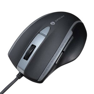 静音有線ブルーLEDマウス(5ボタン) MA-BL168BK