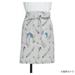フレンズヒル　ギャルソンエプロン　バルブフラワー　グレイUS-124-21