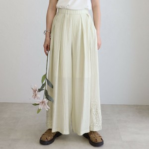 【SALE/値下げ】裾サイドレースワイドパンツcomme soi（コムソワ）2025新作春夏ss