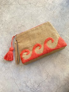 おすすめ★【SALE★在庫限り】両面手刺繍ジュート L / 波型（手刺繍）