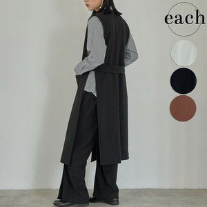 【新色 8末予約販売】【通年定番】 アウトポケットロングジレ 羽織 ベスト オケージョン 2025人気 each東京