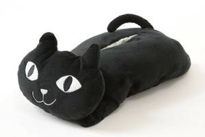 フレンズヒル ティッシュボックスカバー イタズラネコ ブラック JS-926-97
