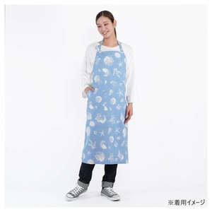 フレンズヒル　ロングエプロン　シェルフィッシュ　ブルーUS-122-23