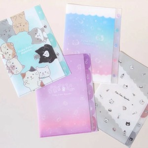 ふくふくにゃんこ インデックス付きクリアファイル　猫/文具/ステーショナリー/オフィス/学校