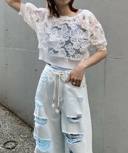 【2025春夏新作】花咲くシアーリブPO