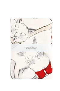 二重ガーゼ　ふんわり手拭い　FUKUNEKO　福ねこ   靴下猫