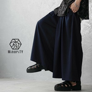 【ワイドパンツ】タックワイド バギーシルエット ハカマパンツ スカンツ／MinoriTY