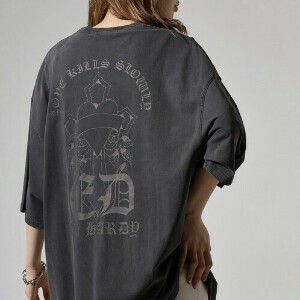 ED HARDY ルーズサイズ クロス半袖Tシャツ【2025夏】
