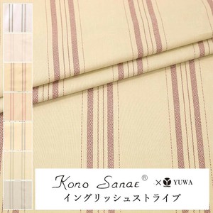 有輪商店 YUWA こうの早苗さん シャーティング”イングリッシュストライプ”[C:Red]/全7色/生地/KS25-012