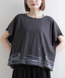 ラス1　アートプリント Tシャツ レイヤードベスト ドルマントップス 2025新作　BRILLANTE東京　（199209）