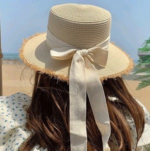 帽子 サンバイザー 日焼け止め ビーチ帽子 リボン、可愛い  レディース ファッション MBQ1432