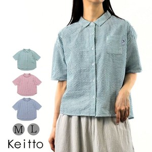 Button Shirt/Blouse Shirtwaist Stripe