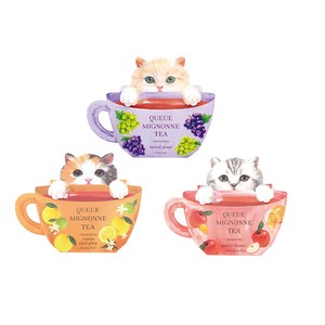【9月初旬発売/先行受注】クーミニョンティー　ゆず・りんご・ぶどう【可愛い猫のフレーバーティー】