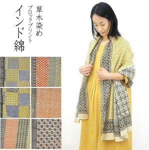 Stole Indian Cotton Cotton Block Print Thin