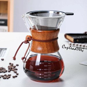 ≪予約商品≫早い者勝ち コーヒーポット 竹片 共有ポット 大容量 ガラス 耐冷 手差しポット