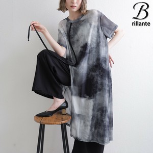 タイダイ柄スモークシアーTシャツワンピース　2025新作 BRILLANTE東京（199287）