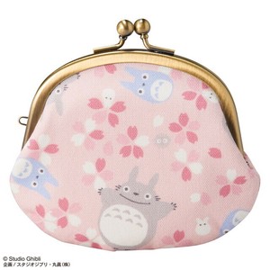 スタジオジブリ となりのトトロ お花見トトロ 口金ポーチ 小物入れ 小銭入れ　マルチケース 　日本製