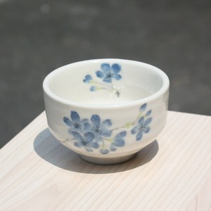 美濃焼（みのやき）　ミニ抹茶碗　城山桜　ブルー