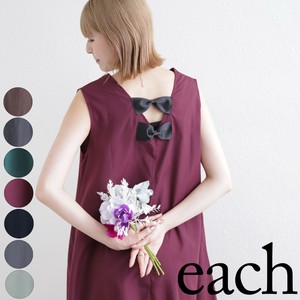 【each　一部新色入荷予約あり】バックリボンデザインワンピース　ジャンパースカート《人気》2025AW　新作
