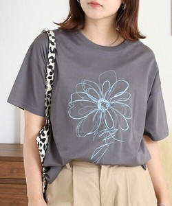 T-shirt Flower Printed Short-Sleeved T-Shirt