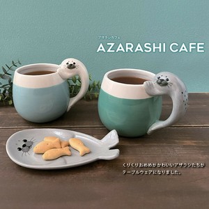 【Decole】アザラシマグ&小皿 コップ マグカップ 食器