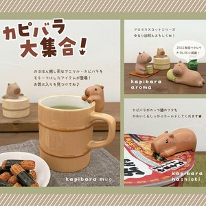 【Decole】かぴばら カップ麺のフタ留め箸置き&マグカップ コップ