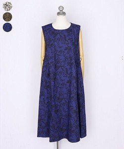 Casual Dress Sleeveless Dress Floral Pattern A-Line 100% Cotton Switching Tuck [2025 NEW]