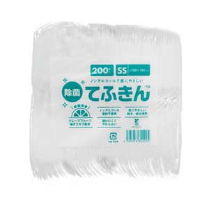 TT0005 平型おしぼり　てふきんSS　(200枚入/袋) 　100x180mm