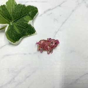 胸针 胸针 粉色 巴洛克碎石