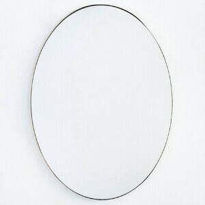 Brass oval mirror