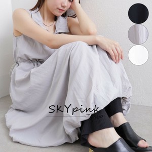 【2025SS新作】ウエストドロストハーフジップバルーンワンピース　(455-20160) skypink東京 2025新作