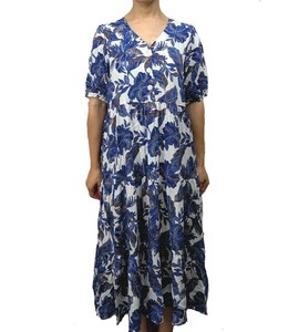Casual Dress Navy Ladies fashion V-Neck Short Sleeve Dress