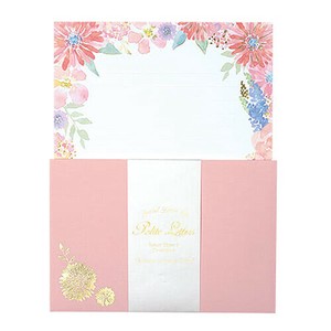 信件套装 花朵 粉色 GLITTERING