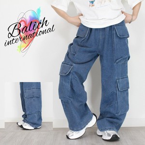 【2025年 新作 パンツ】マルチポケット・デニムカーゴパンツ