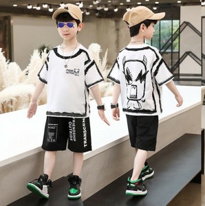 Tシャツ ショートパンツ 2点セット 半袖 無地 ゆったり 快適 男の子 ファッション  MBQ1534