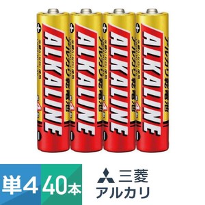 アルカリ乾電池 単4形 4本パック 10個セット（40本）LR03R/4S 三菱電機