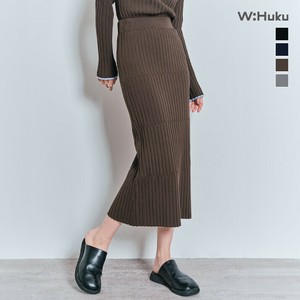 スカート《切り替えリブニットスカート 全4色》