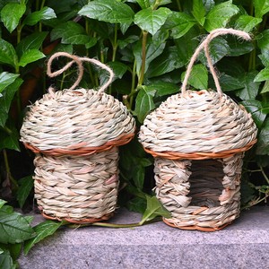 鳥小屋  わら編み  鳥用品  1点    DYLB741