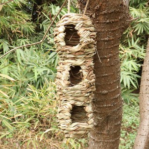 鳥小屋   わら編み  鳥用品  1点   DYLB749