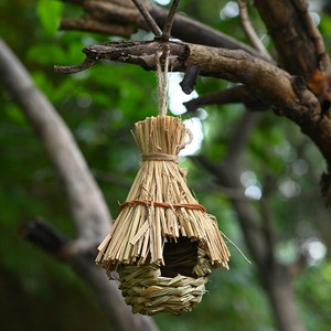 鳥小屋   わら編み  鳥用品    DYLB752