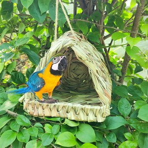 鳥小屋   わら編み  鳥用品    DYLB753