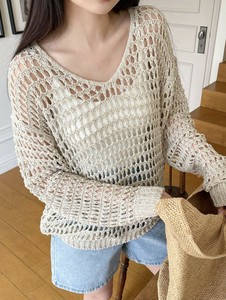 Sweater/Knitwear V-Neck Knit Tops [S/S NEW]