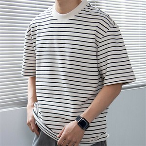 P22179 Tシャツ ストライプ ヴィンテージ 2025春夏新作 半袖  メンズ 男 トップス 韓国風