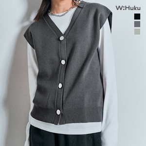 【イージーケア】ベスト《Vネックコットンニットベスト 全3色 2サイズ》