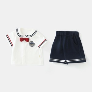 韓国スタイル 5サイズ シャツ パンツ 2点セット 半袖 リボン かわいい