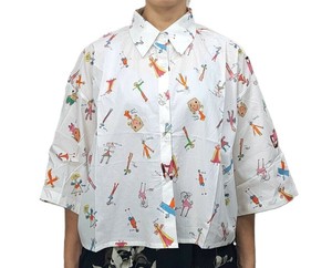 Button Shirt/Blouse Short Sleeve Shirt