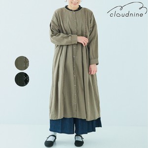 Casual Dress Front Opening 100% Cotton Switching