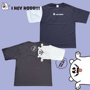食べちゃうぞ⁉ 袖刺繍 オバケTシャツ ゆるだぼ ドーン！とオバケ登場 レディース メンズ Halloween