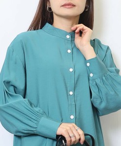 2025年新商品 衬衫 立领 褶边/木耳边 折扣/打折 发圈 衬衫